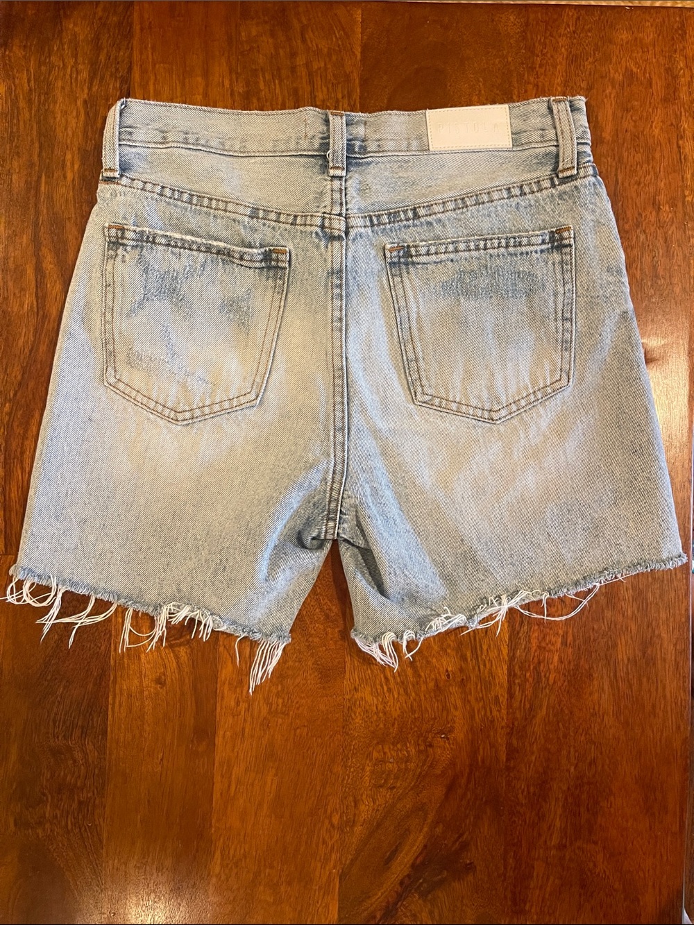 Pistola Distressed Button Fly Denim Shorts, size 27 - Picture 4 of 8